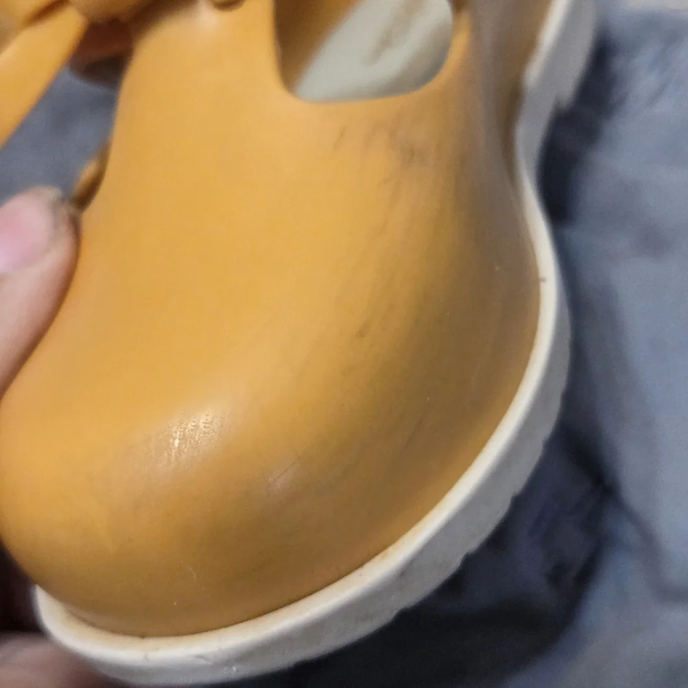Mini Melissa Classic  Mary Jane (Toddler) sz 9 Mustard Yellow Preppy Boho